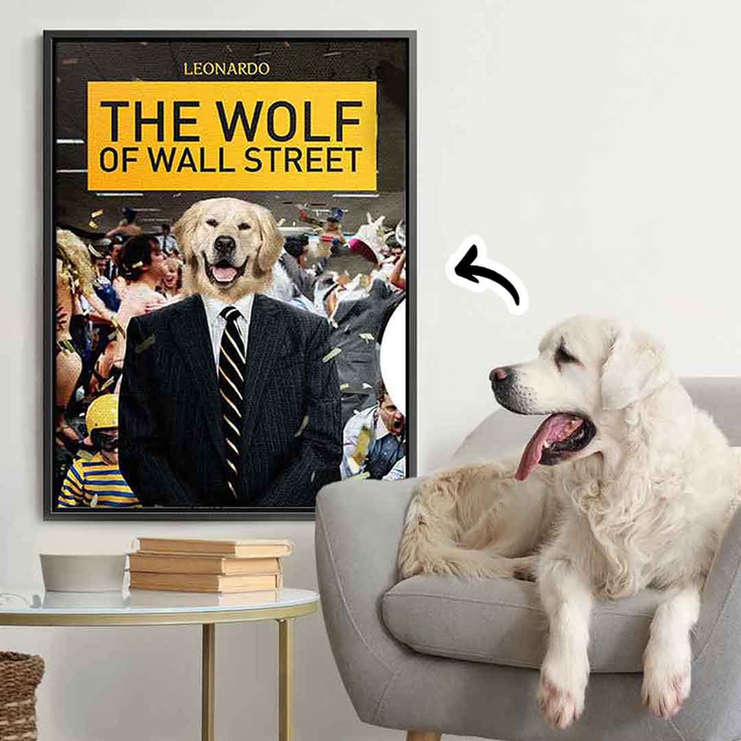 Wolf of Wall Street Haustier Portrait - Personalisierbar