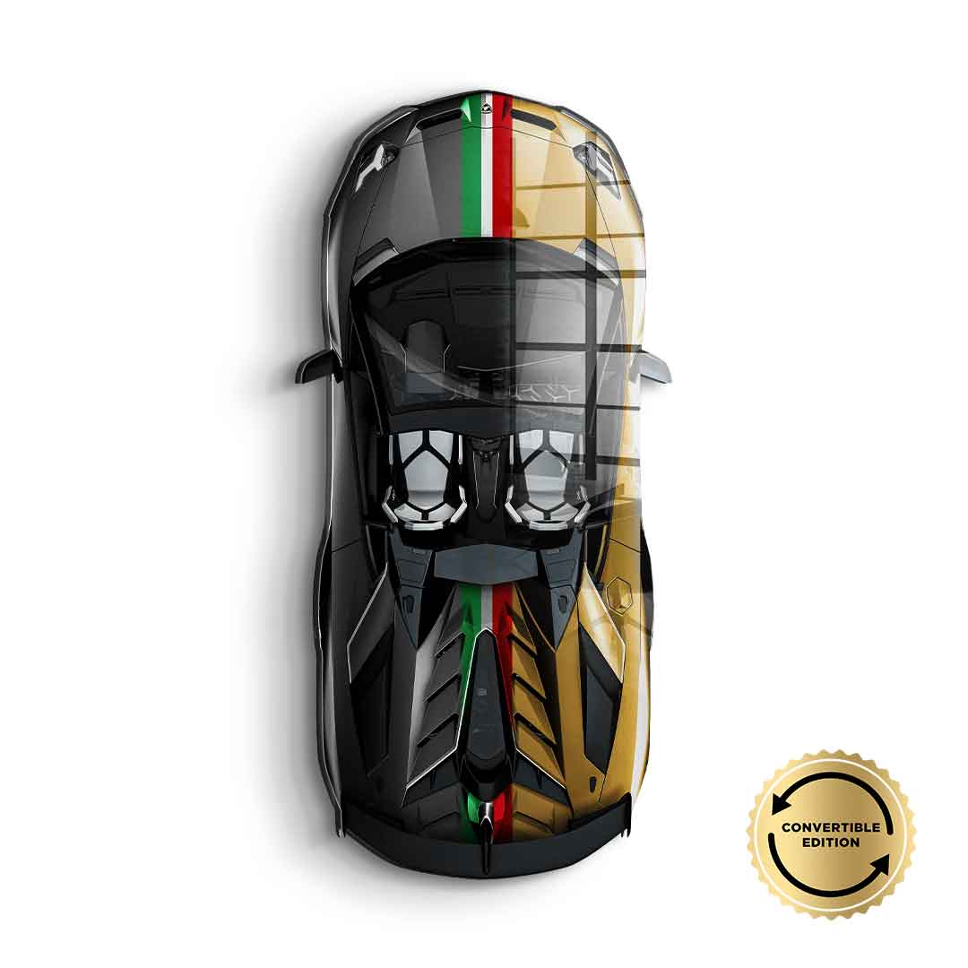 Wandskulptur Lamborghini Aventador SVJ - Acrylglas