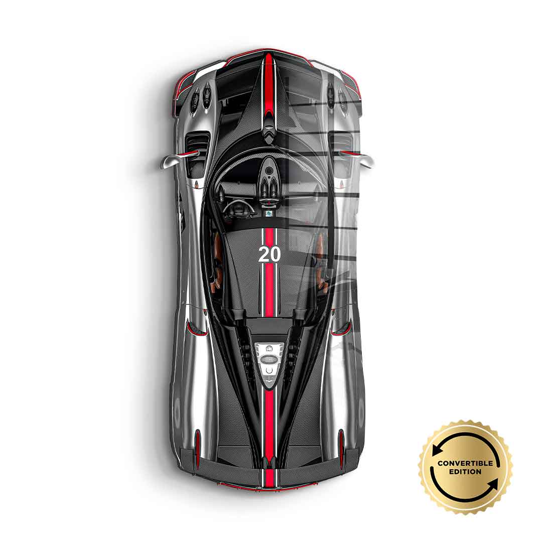 Wandskulptur Pagani Huayra Roadster BC - Acrylglas