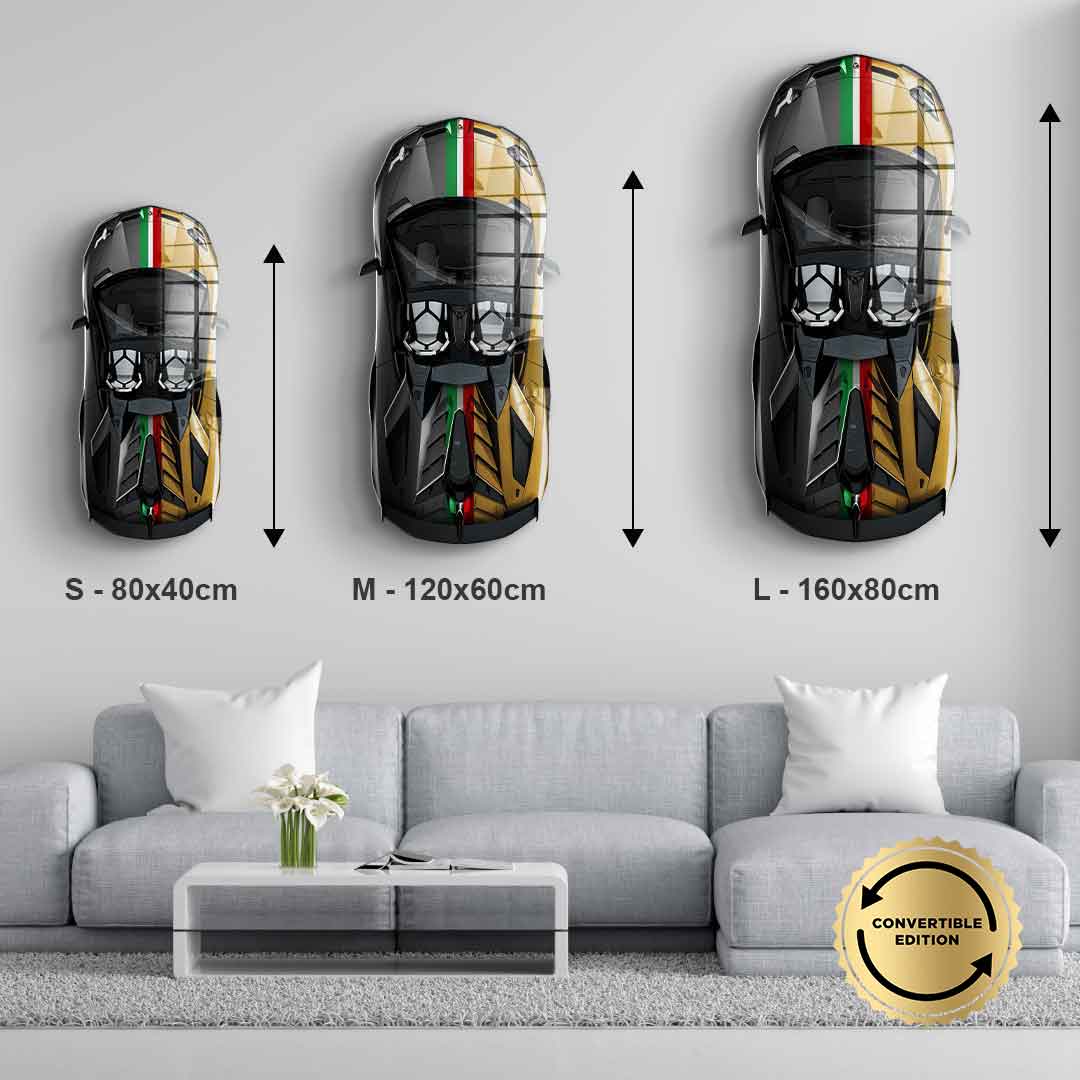 Wall sculpture Lamborghini Aventador SVJ - Acrylic glass