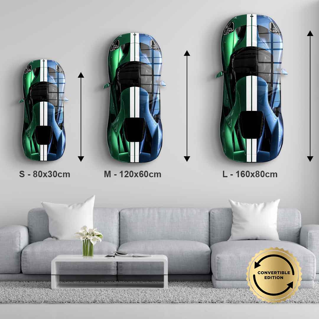 Wall sculpture Ford GT - acrylic glass