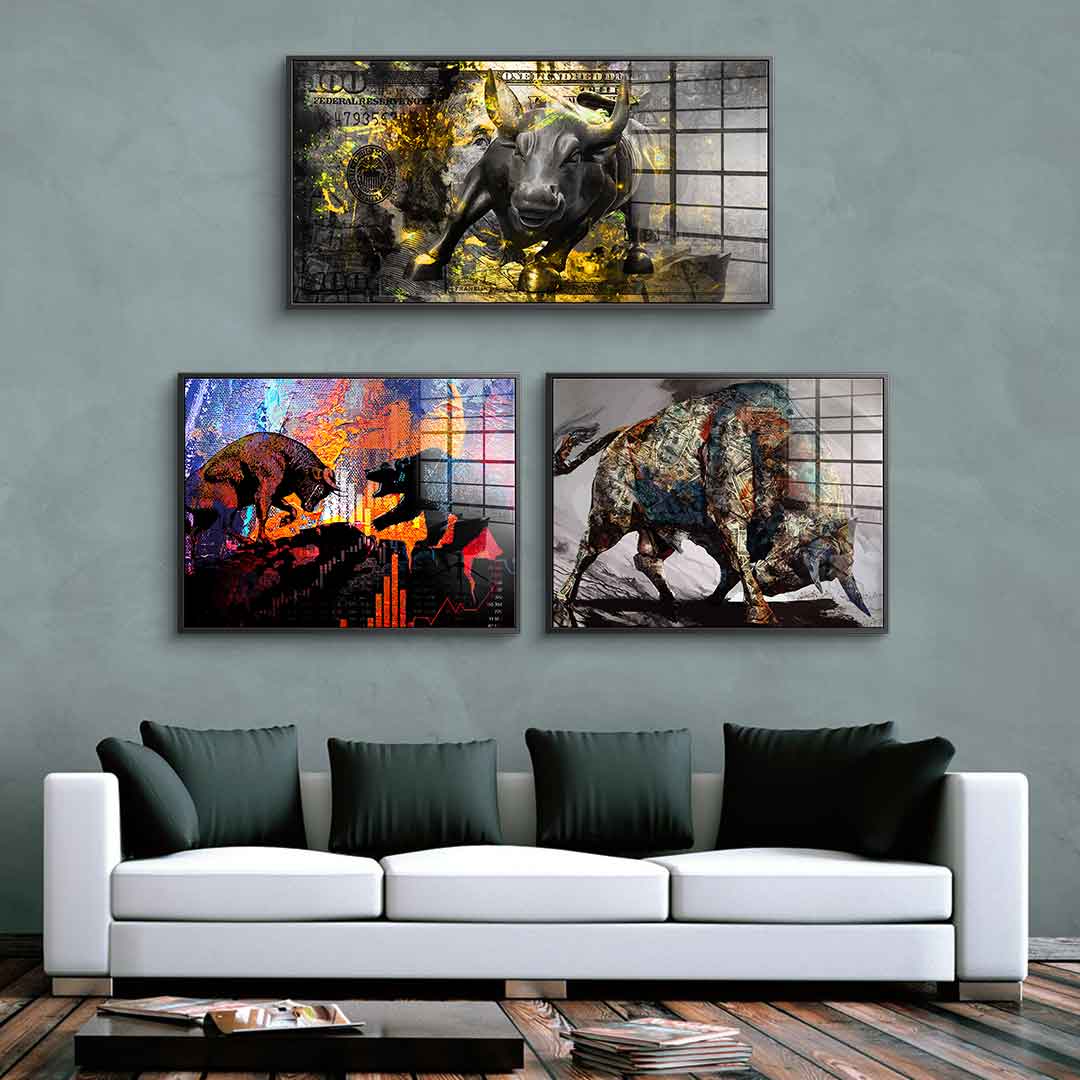 Stock market - Acrylic glass 3x 