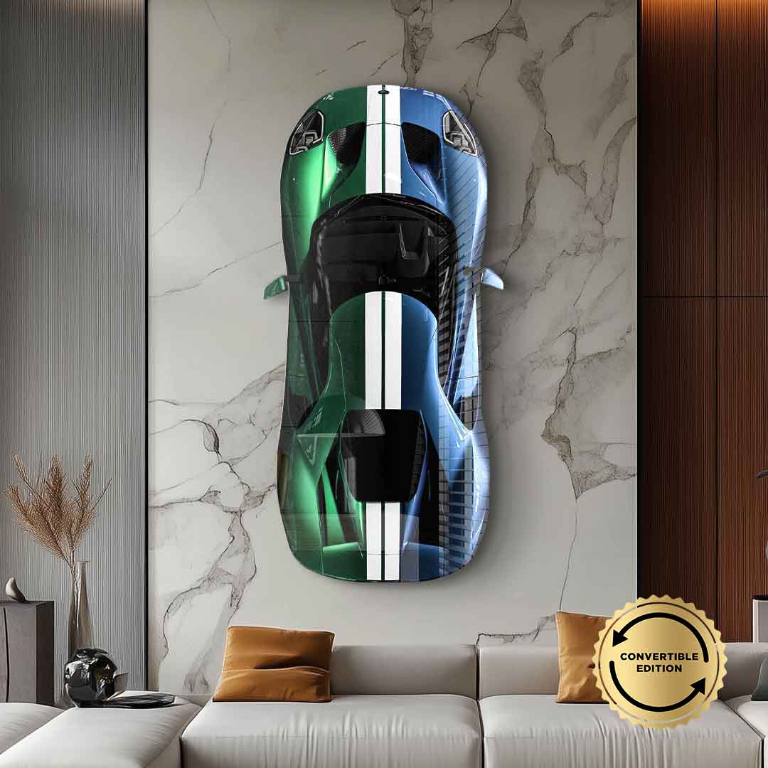 Wall sculpture Ford GT - acrylic glass