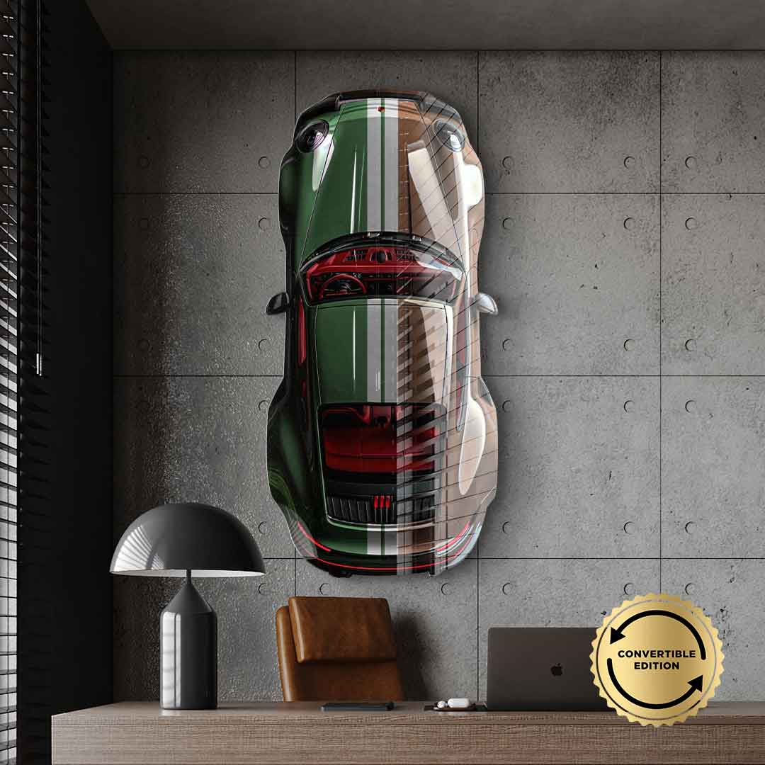 Wandskulptur Porsche 911 Targa - Acrylglas