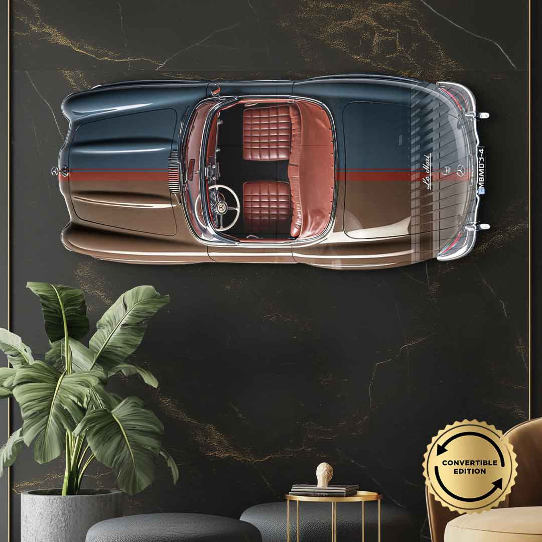 Wandskulptur Mercedes-Benz 300 SL Roadster - Acrylglas