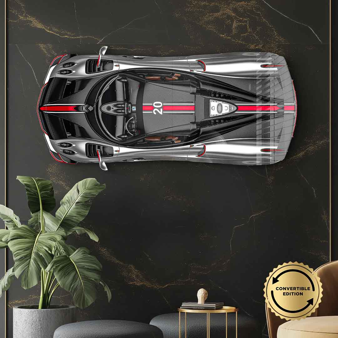 Wall sculpture Pagani Huayra Roadster BC - Acrylic glass