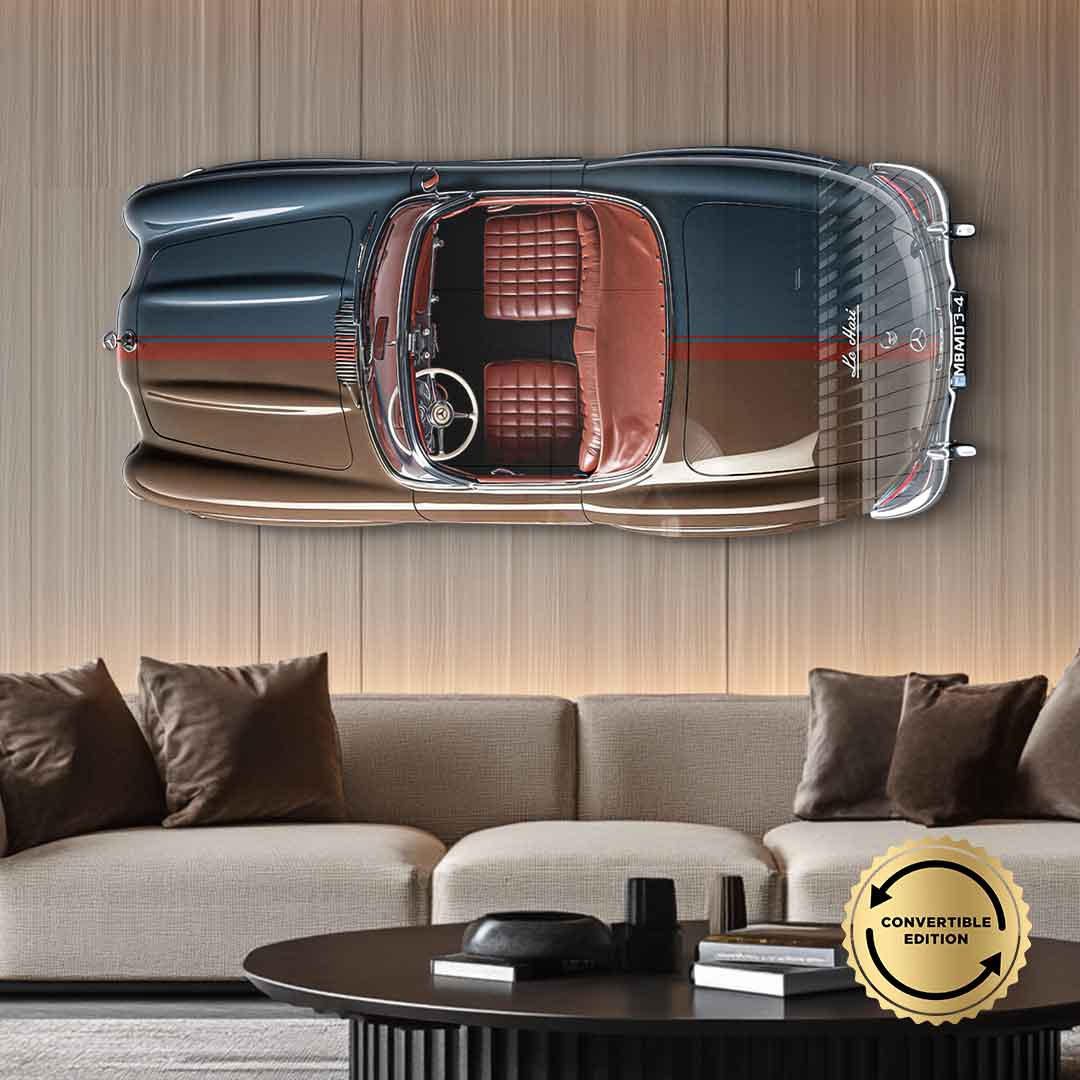 Wandskulptur Mercedes-Benz 300 SL Roadster - Acrylglas