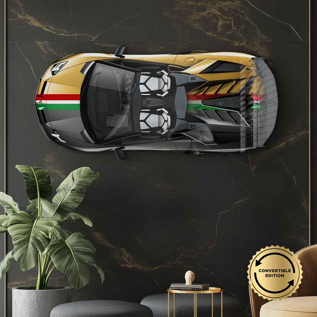 Wall sculpture Lamborghini Aventador SVJ - Acrylic glass