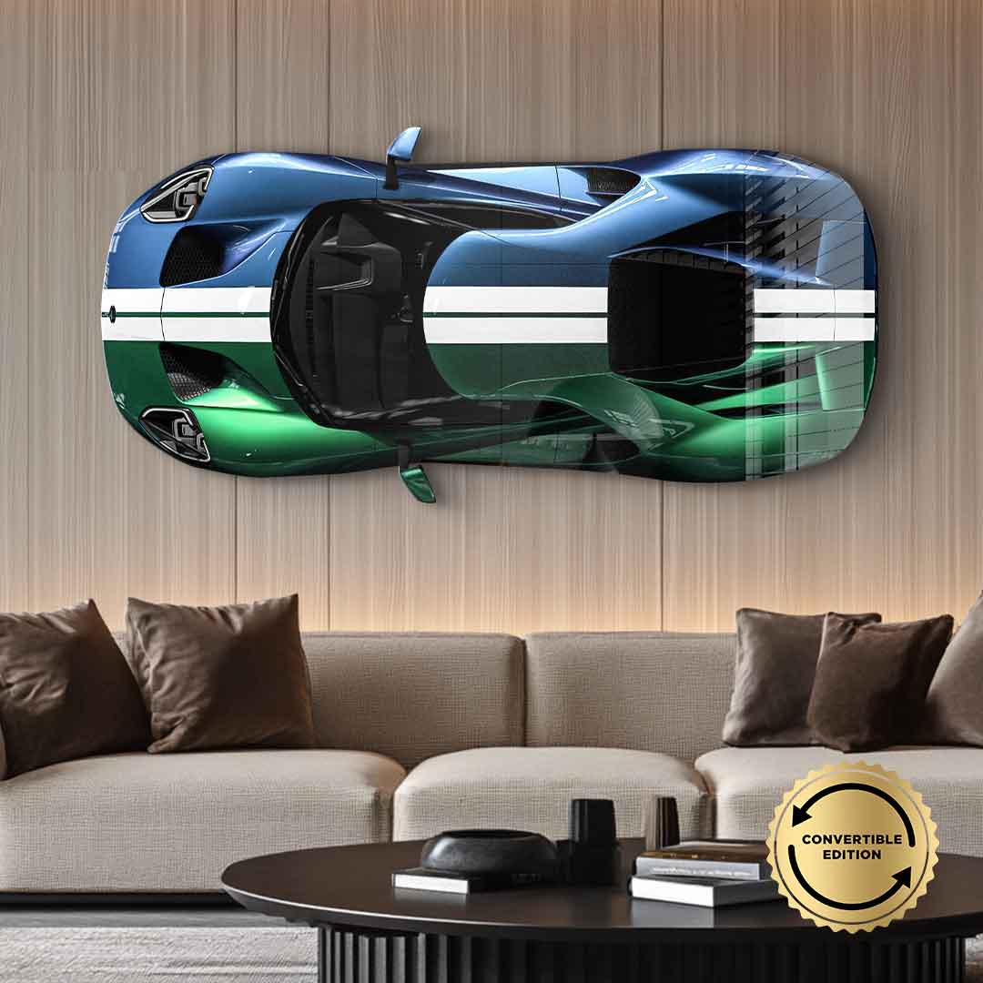 Wall sculpture Ford GT - acrylic glass