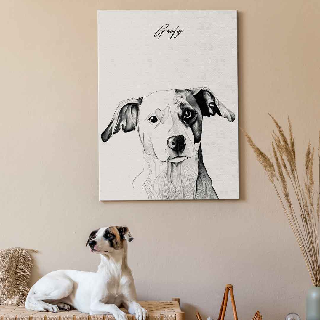 Pencil Drawing Pet Portrait Personalized