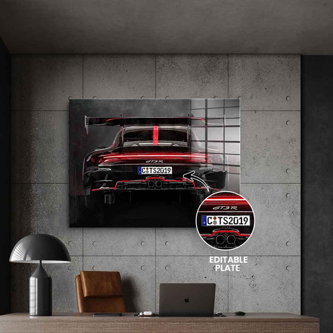 Porsche Backside - acrylic glass - customizable