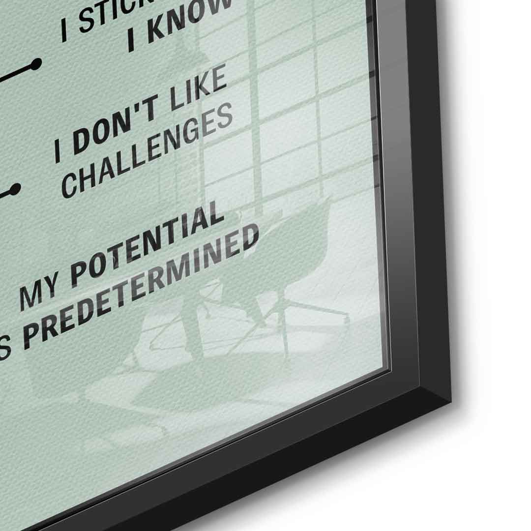 Growth mindset versus fixed mindset - Acrylglas