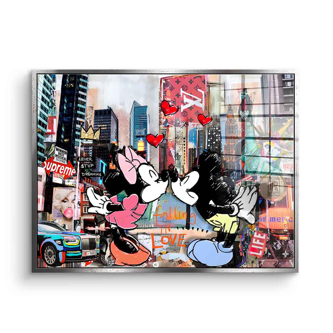 Kiss in New York City - Acrylglas
