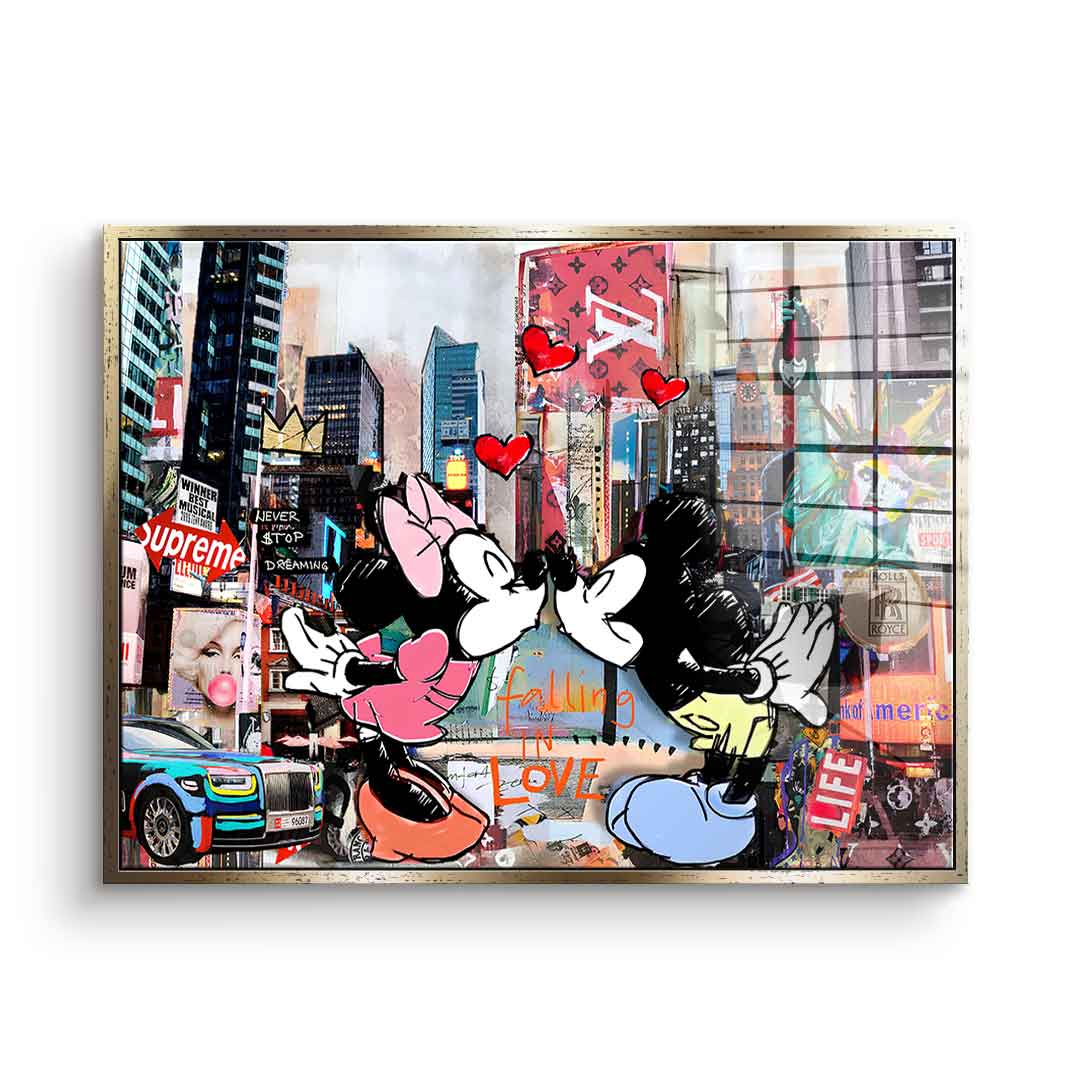 Kiss in New York City - Acrylglas