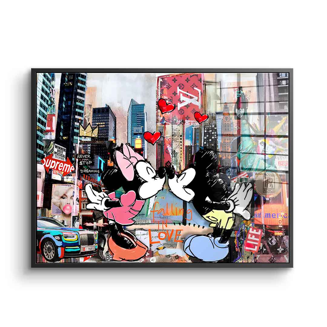 Kiss in New York City - Acrylglas