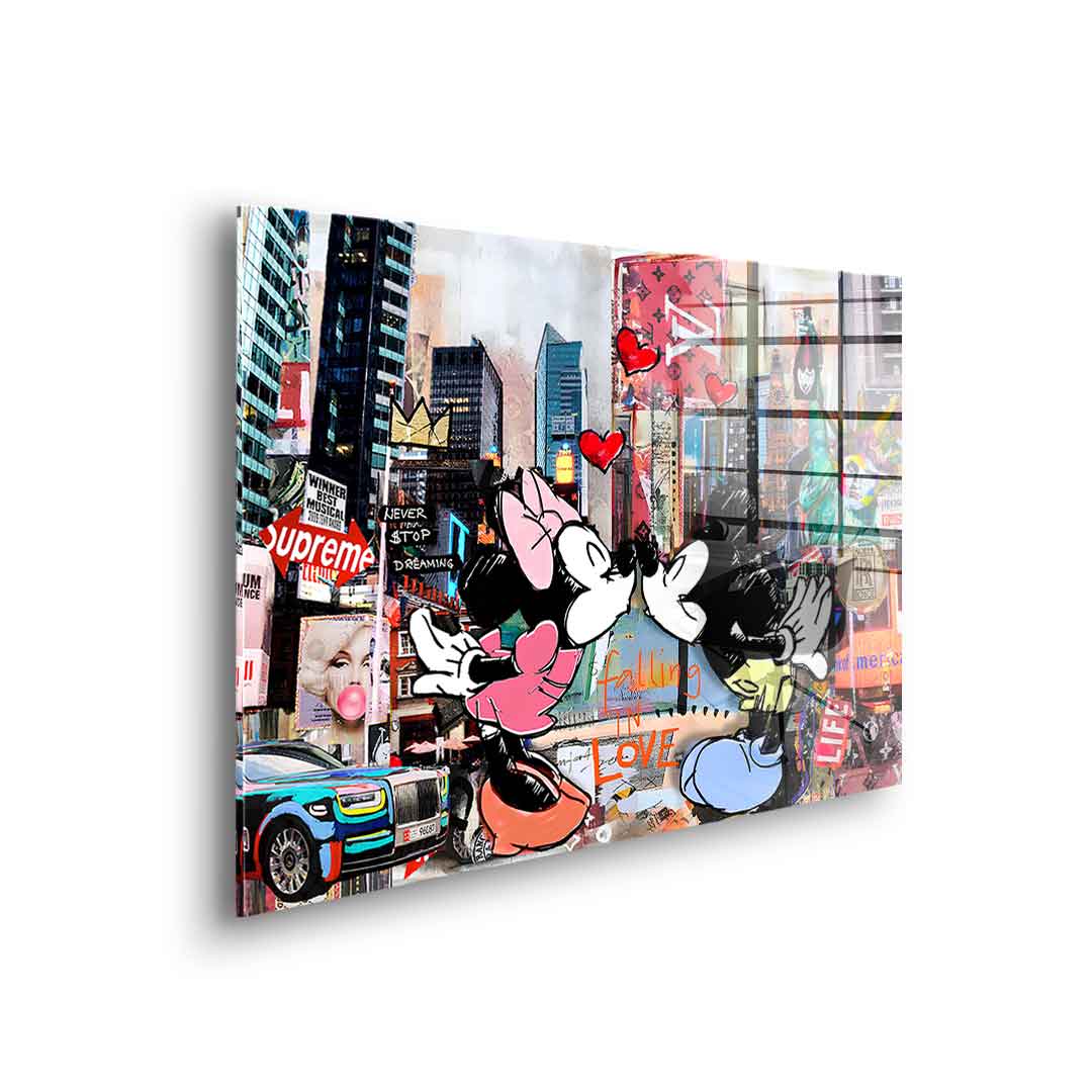 Kiss in New York City - Acrylglas
