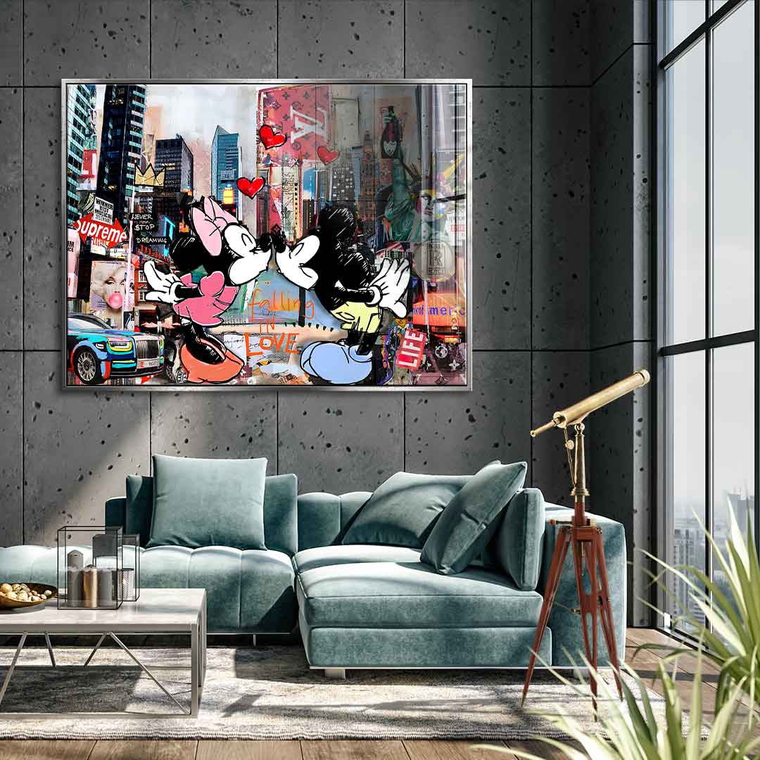 Kiss in New York City - Acrylglas