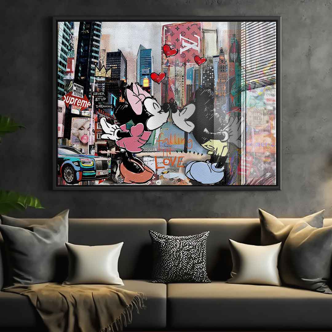 Kiss in New York City - Acrylglas