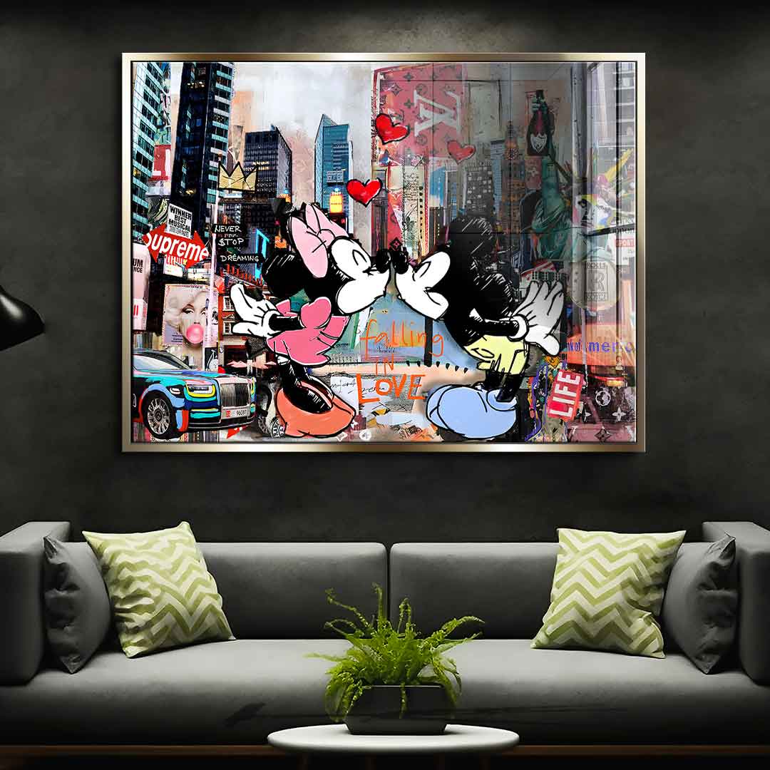 Kiss in New York City - Acrylglas