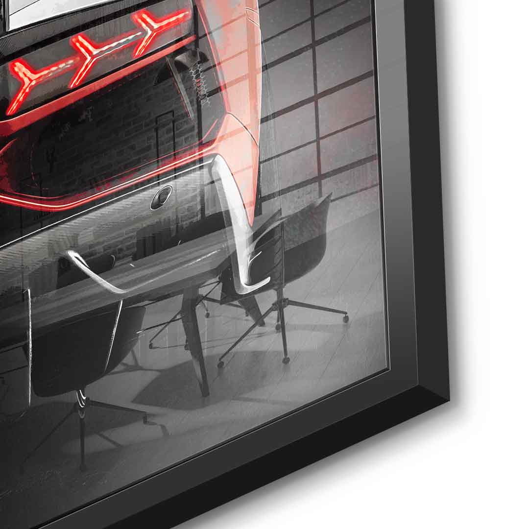 Lambo Backside - Acrylic glass