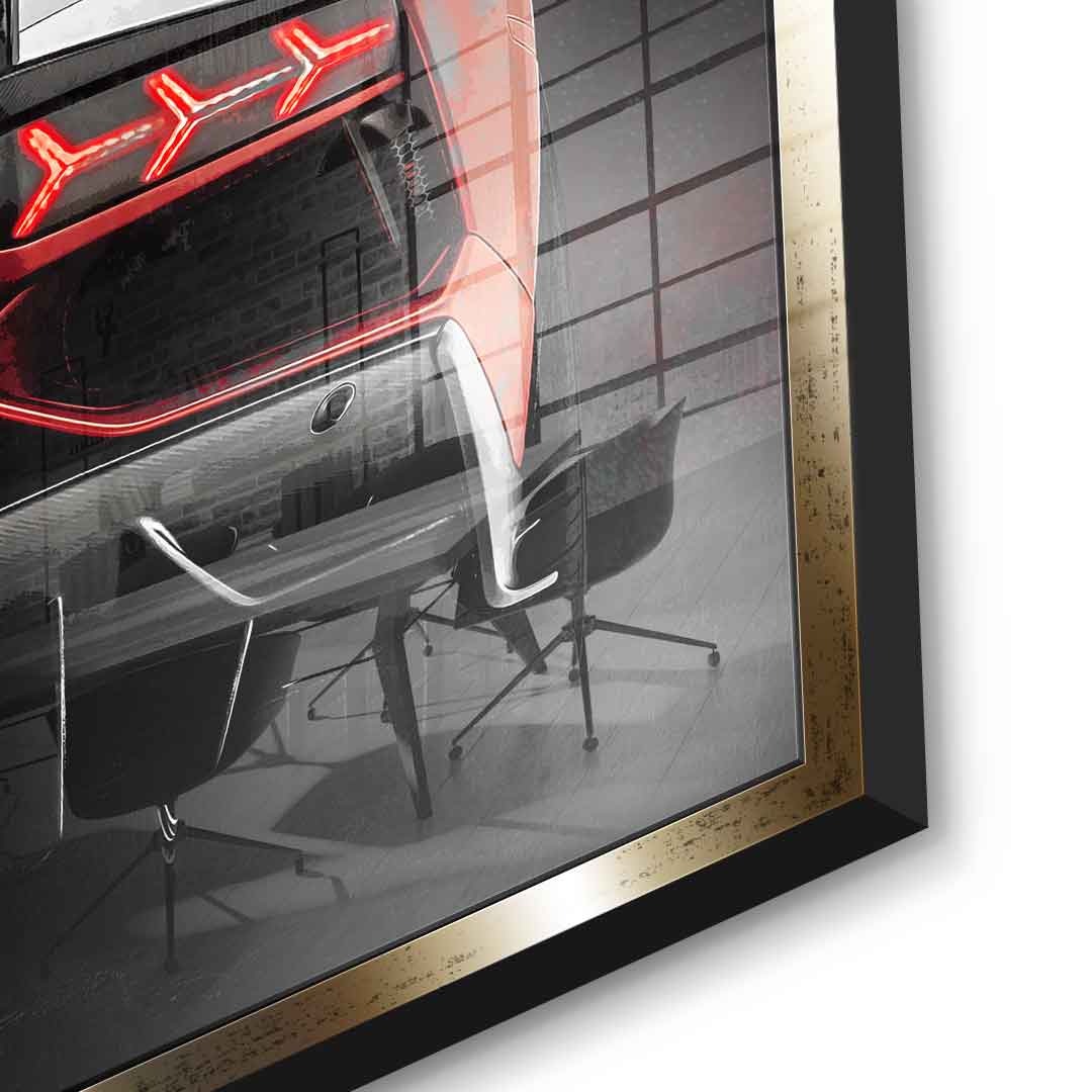 Lambo Backside - Acrylic glass