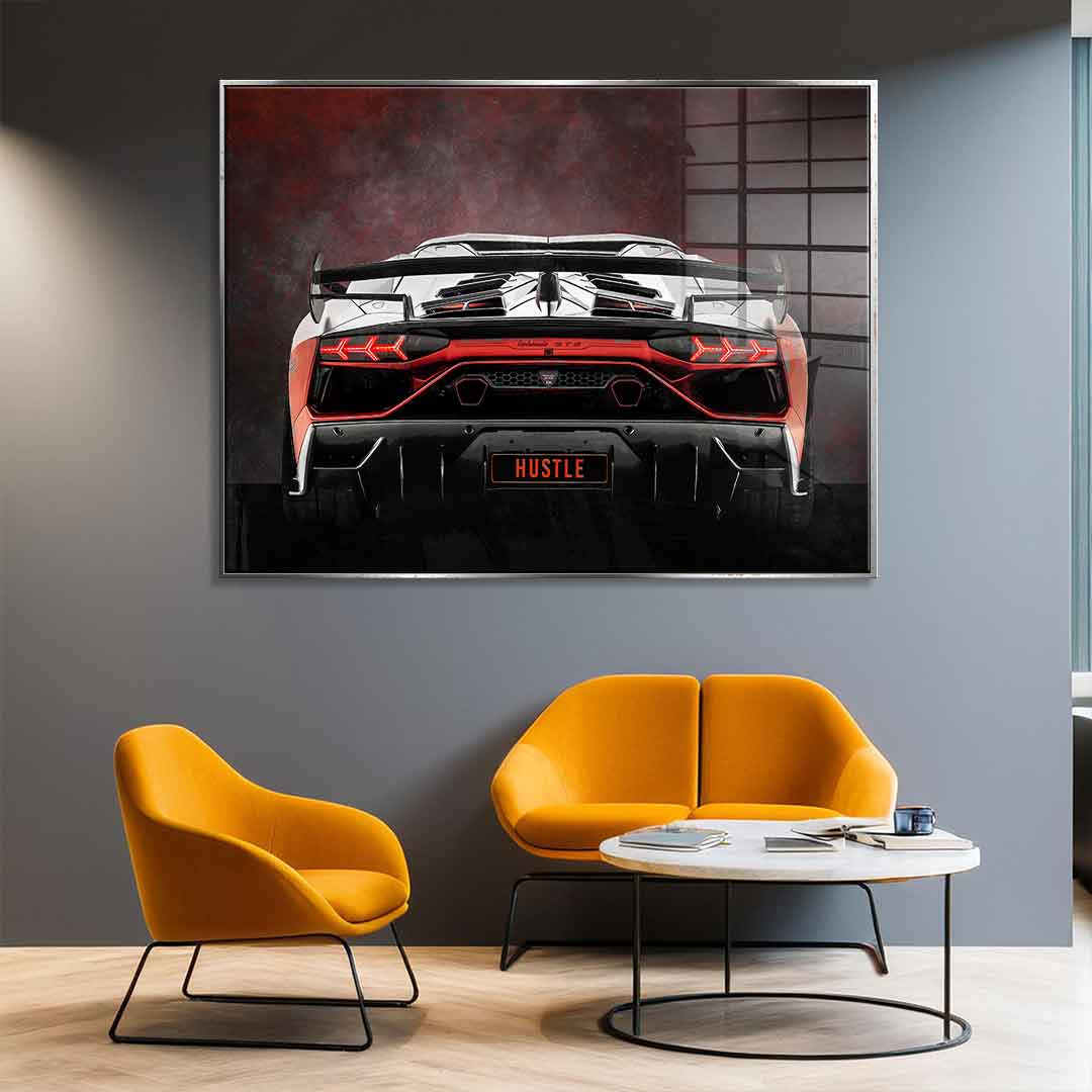 Lambo Backside - Acrylic glass