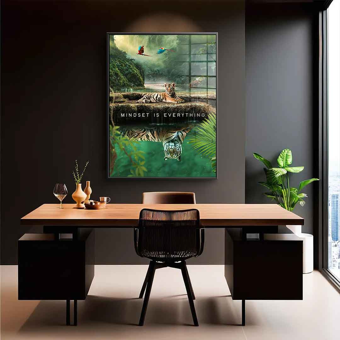 Mindset is Everything #Jungle - Acrylglas