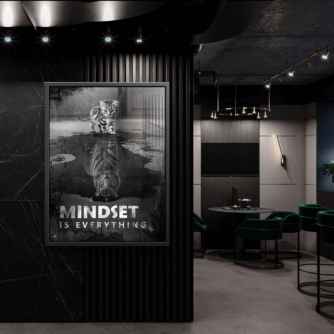 Mindset is everything #Tiger - Blattsilber