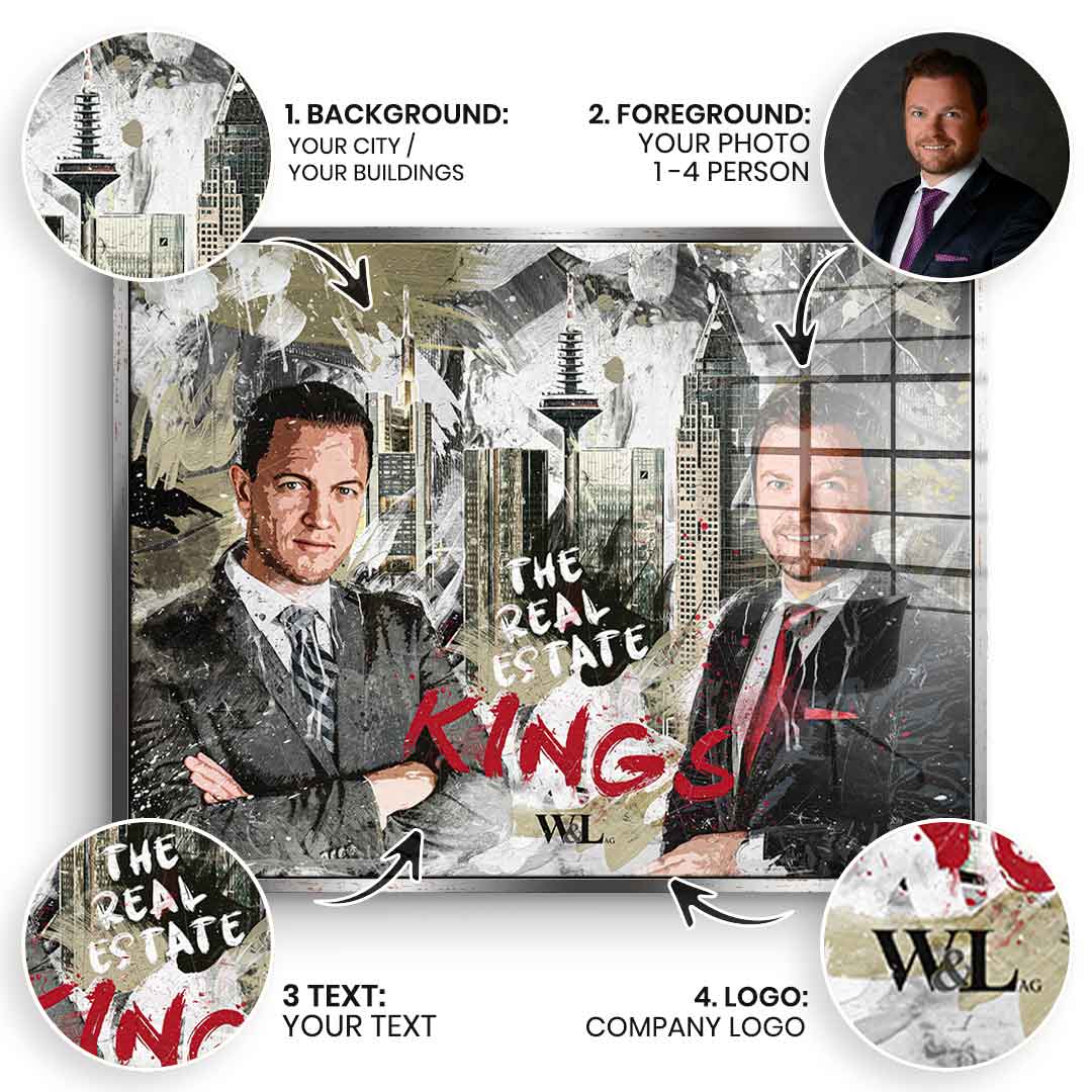 Real Estate Kings - Acrylglas - personalisierbar