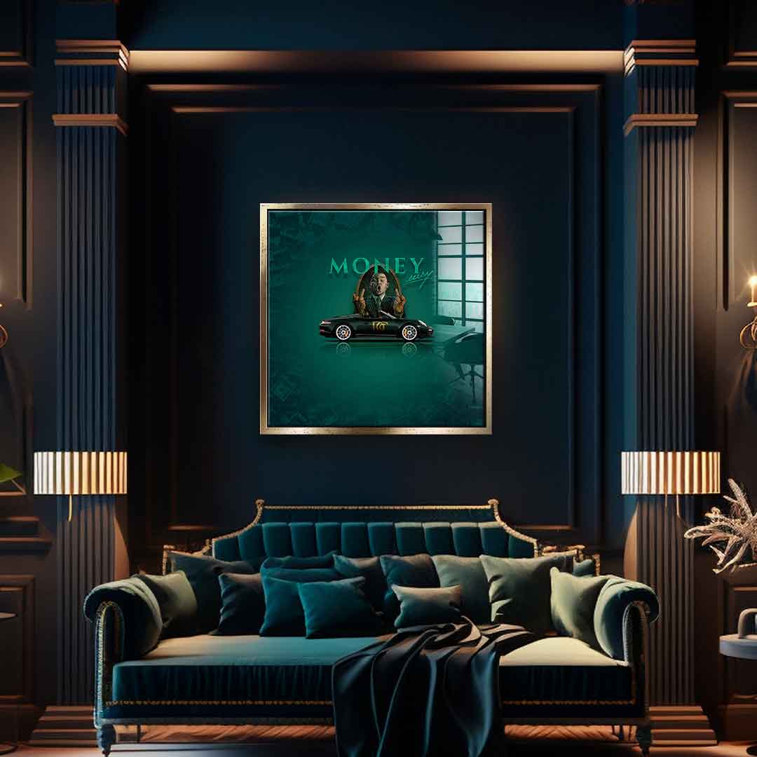 Money easy Green - Acrylic glass