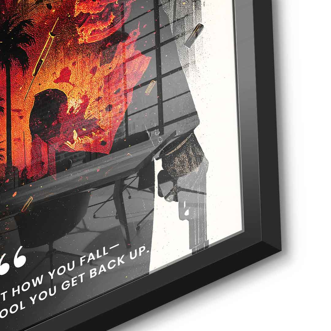 Never Accept Defeat - Acrylglas