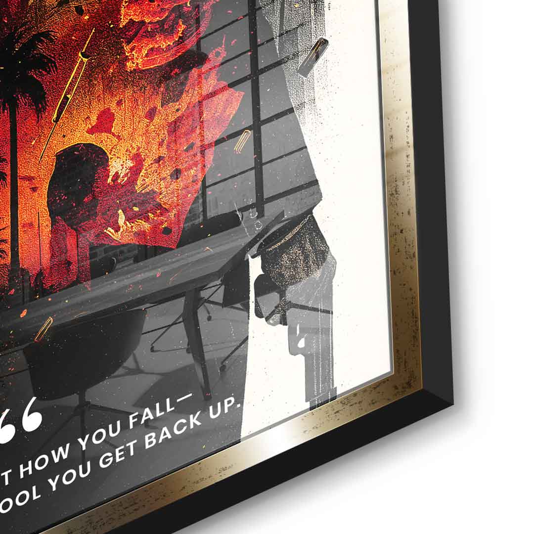 Never Accept Defeat - Acrylglas