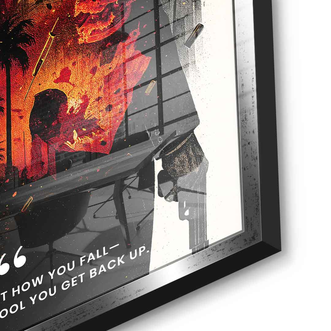 Never Accept Defeat - Acrylglas