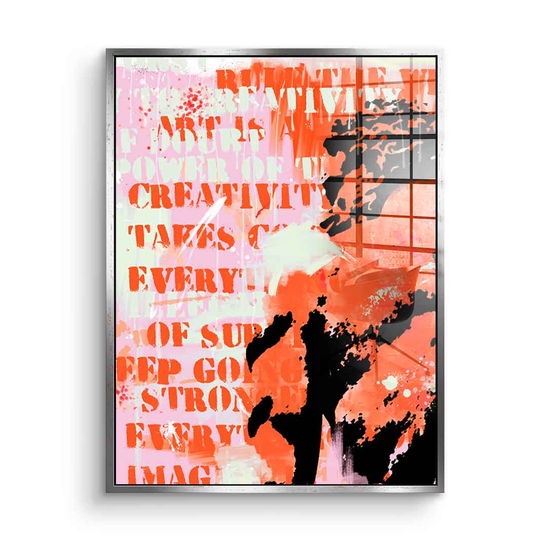 Never Give Up - Acrylglas