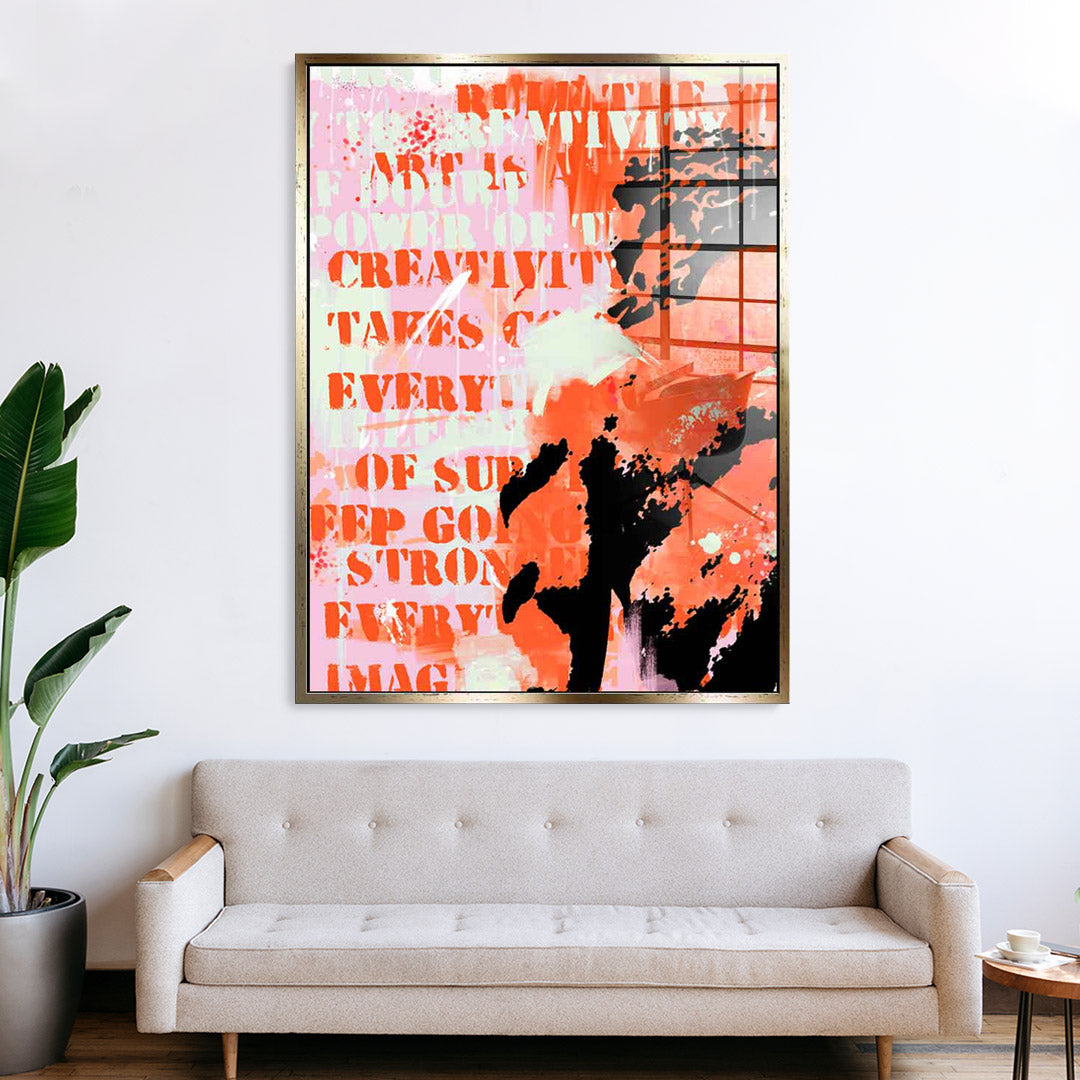 Never Give Up - Acrylglas