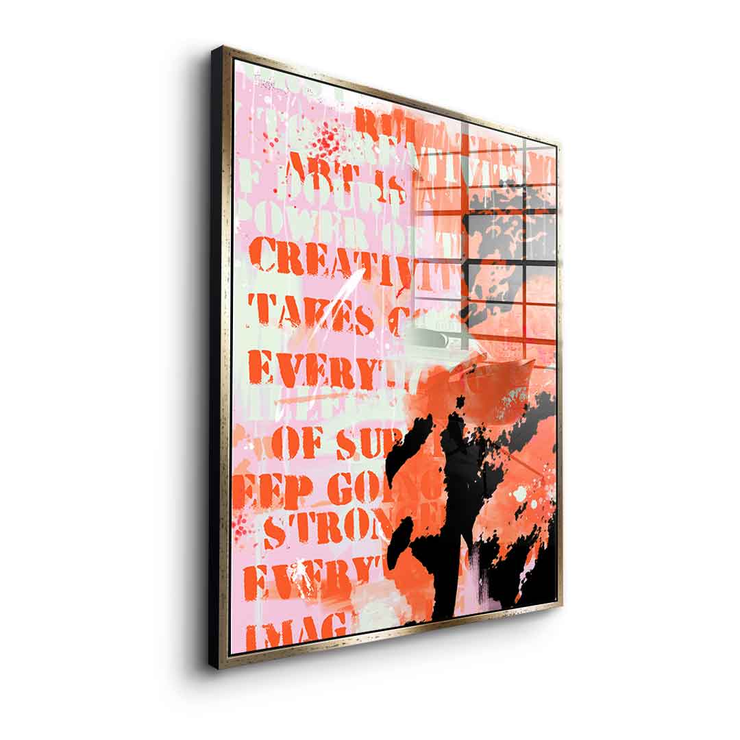 Never Give Up - Acrylglas