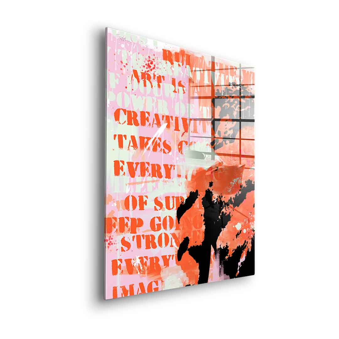 Never Give Up - Acrylglas