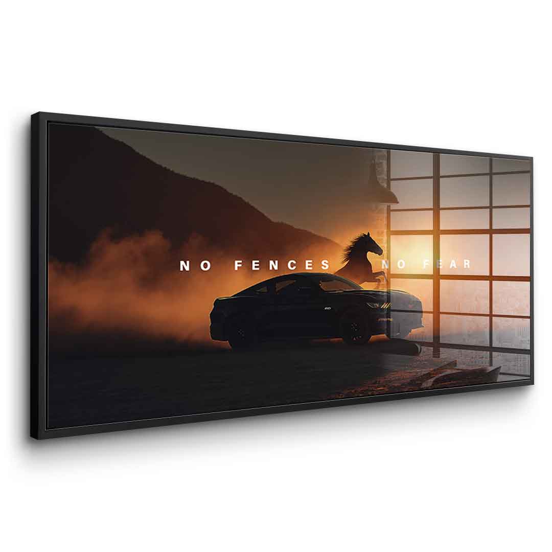 No Fences, No Fear ( Ford Mustang ) - Acrylglas