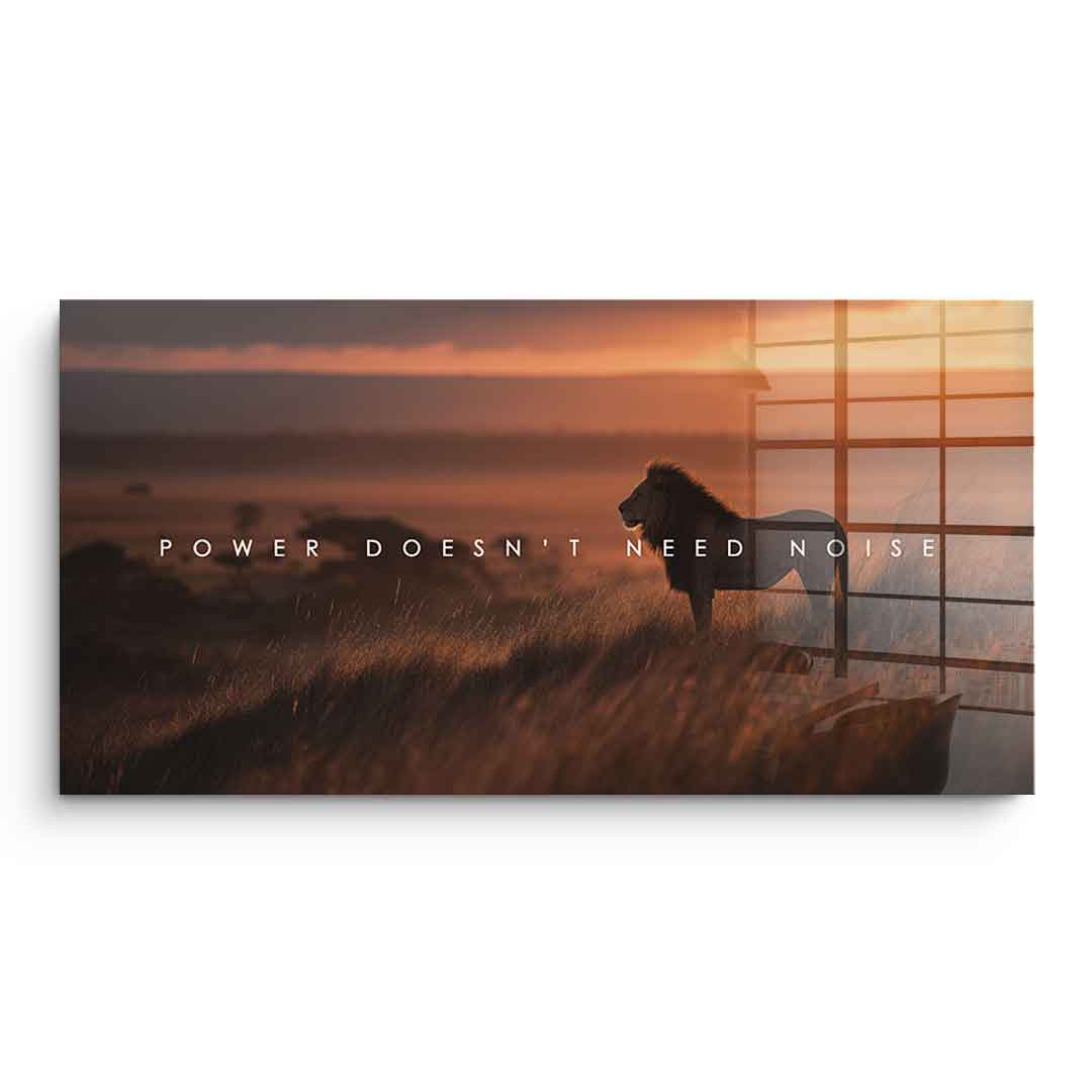 Power Doesn't Need Noise - acrylic glass