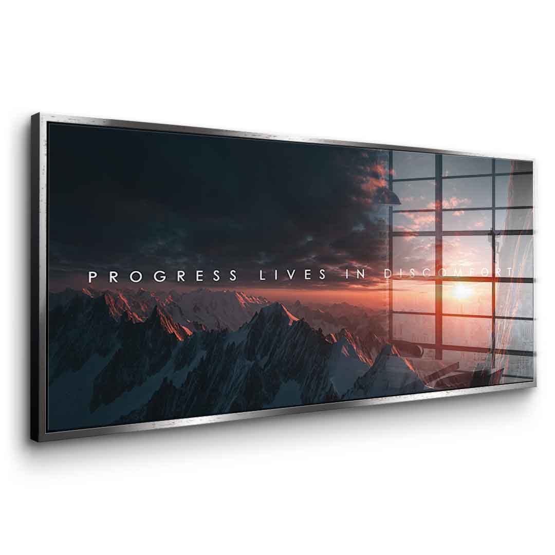 Progress Lives in Discomfort - acrylic glass