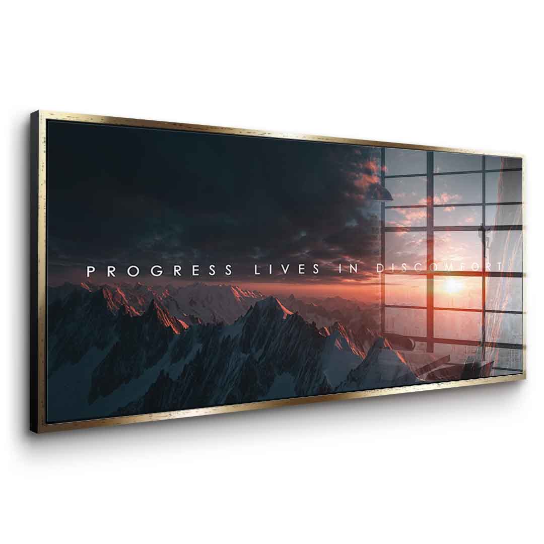 Progress Lives in Discomfort - acrylic glass