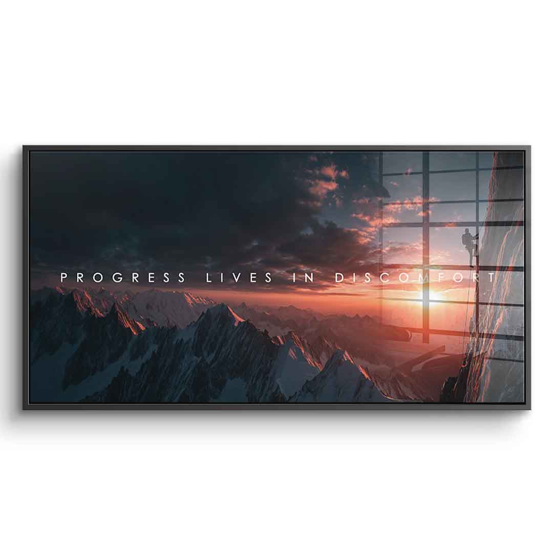 Progress Lives in Discomfort - acrylic glass