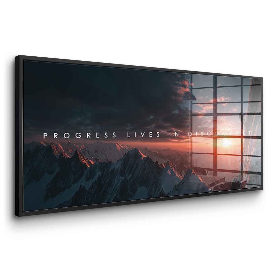 Progress Lives in Discomfort - acrylic glass
