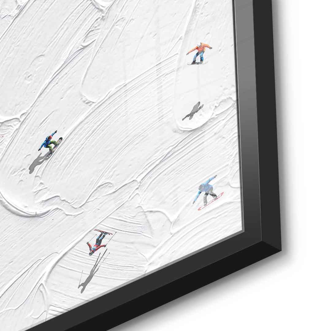 Skis or snowboard - acrylic glass