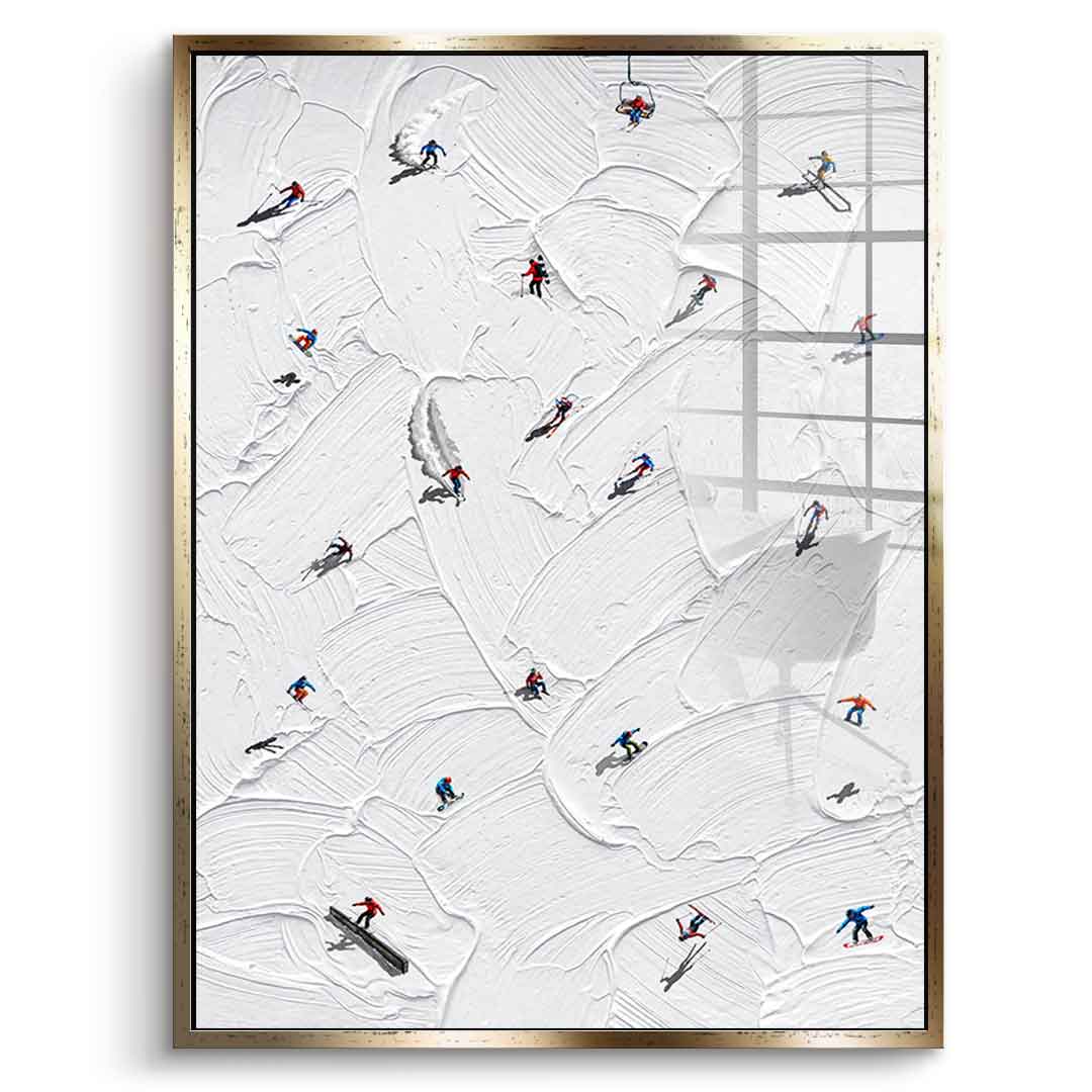 Skis or snowboard - acrylic glass