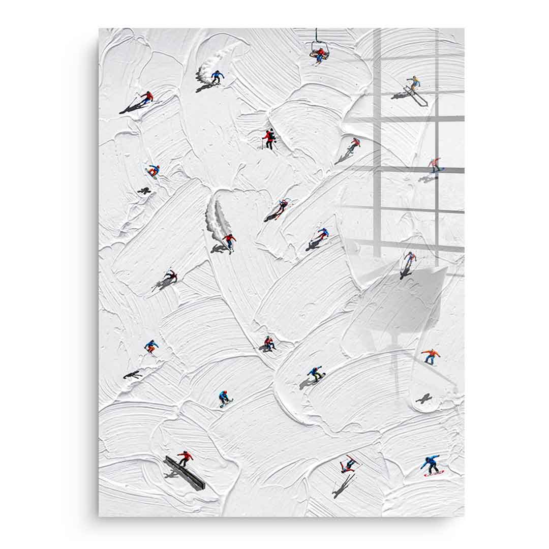 Skis or snowboard - acrylic glass
