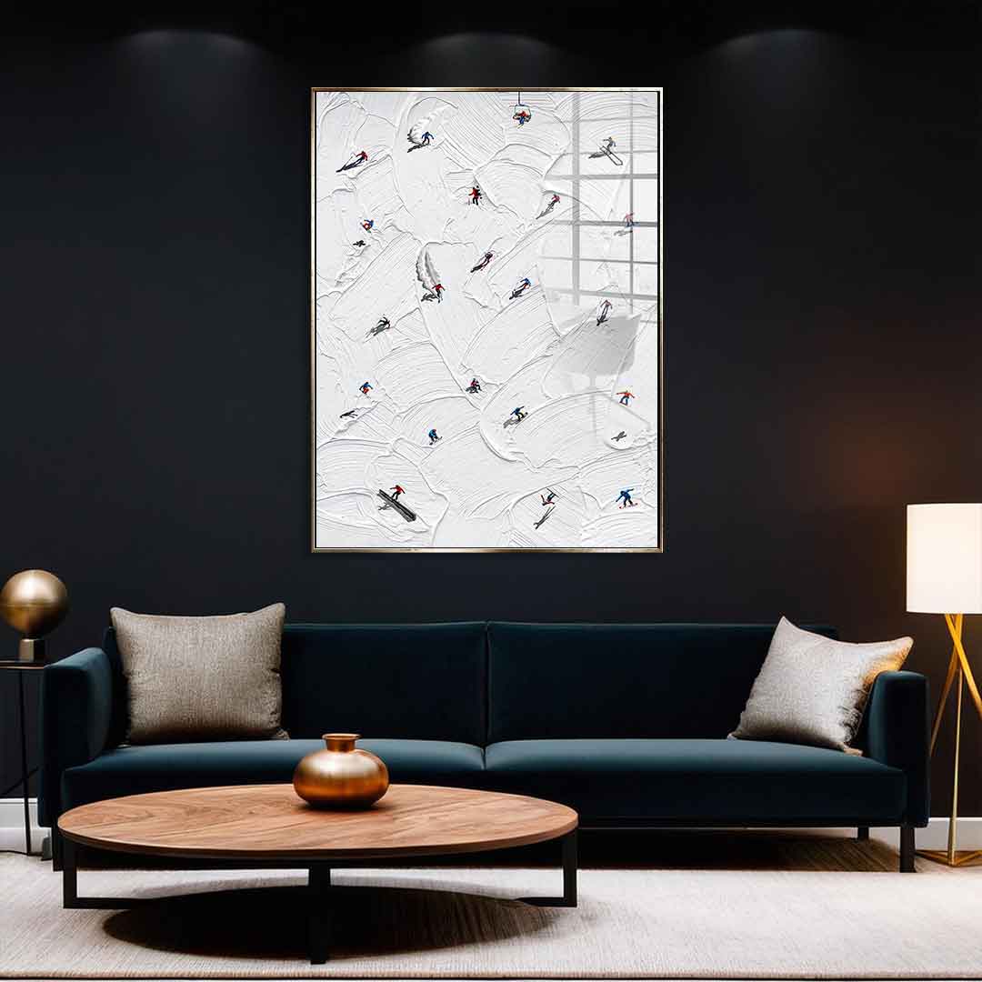 Skis or snowboard - acrylic glass