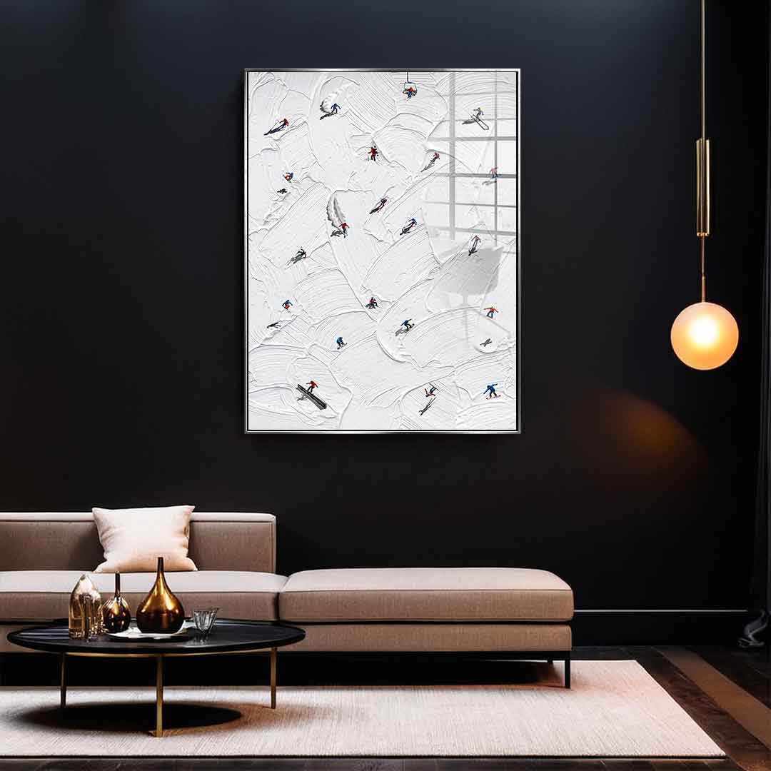 Skis or snowboard - acrylic glass