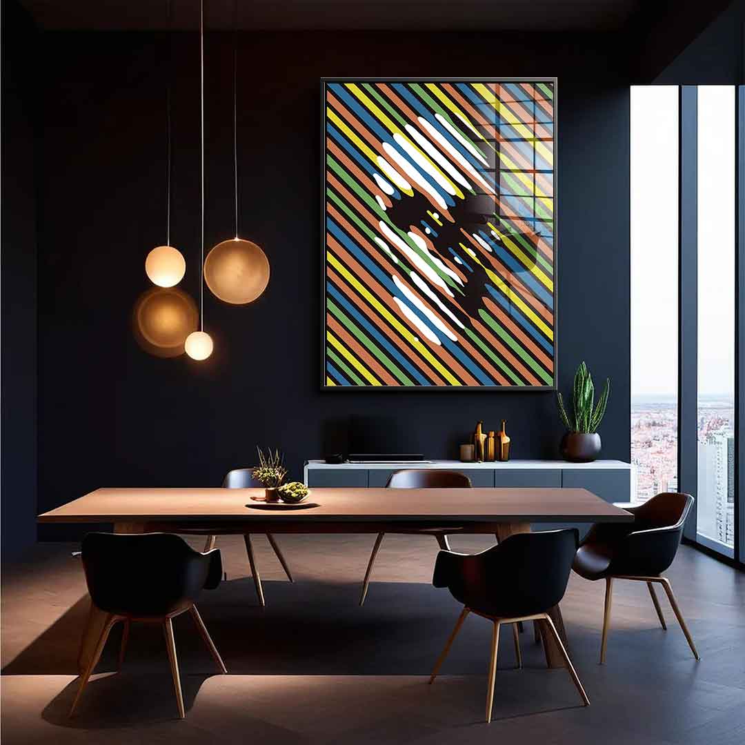 Stripe Skull - Acrylglas