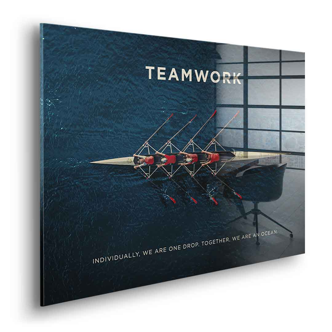 Teamwork #Rowing - Acrylic glass